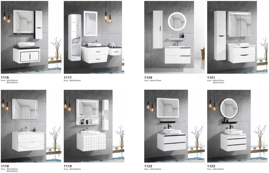 Popular Solid PVC Cabinet Bathroom Vanity for Small Size Toilet